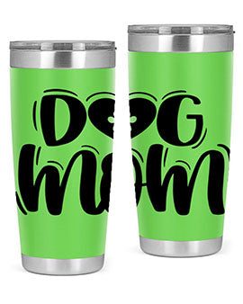 Dog Mom Style 26# Tumbler, a stylish 20oz stainless steel tumbler with a dog-themed design, perfect for hot and cold beverages.