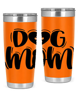 Dog Mom Style 26# Tumbler, a stylish 20oz stainless steel tumbler with a dog-themed design, perfect for hot and cold beverages.