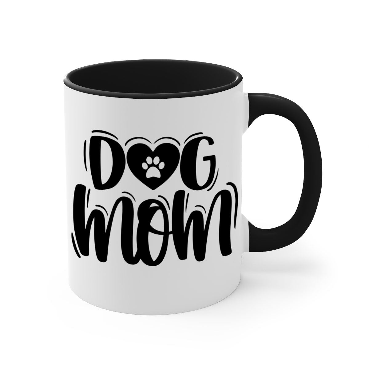 Dog Mom Style 26# Mug in five color options with glossy finish and easy-grip handle.