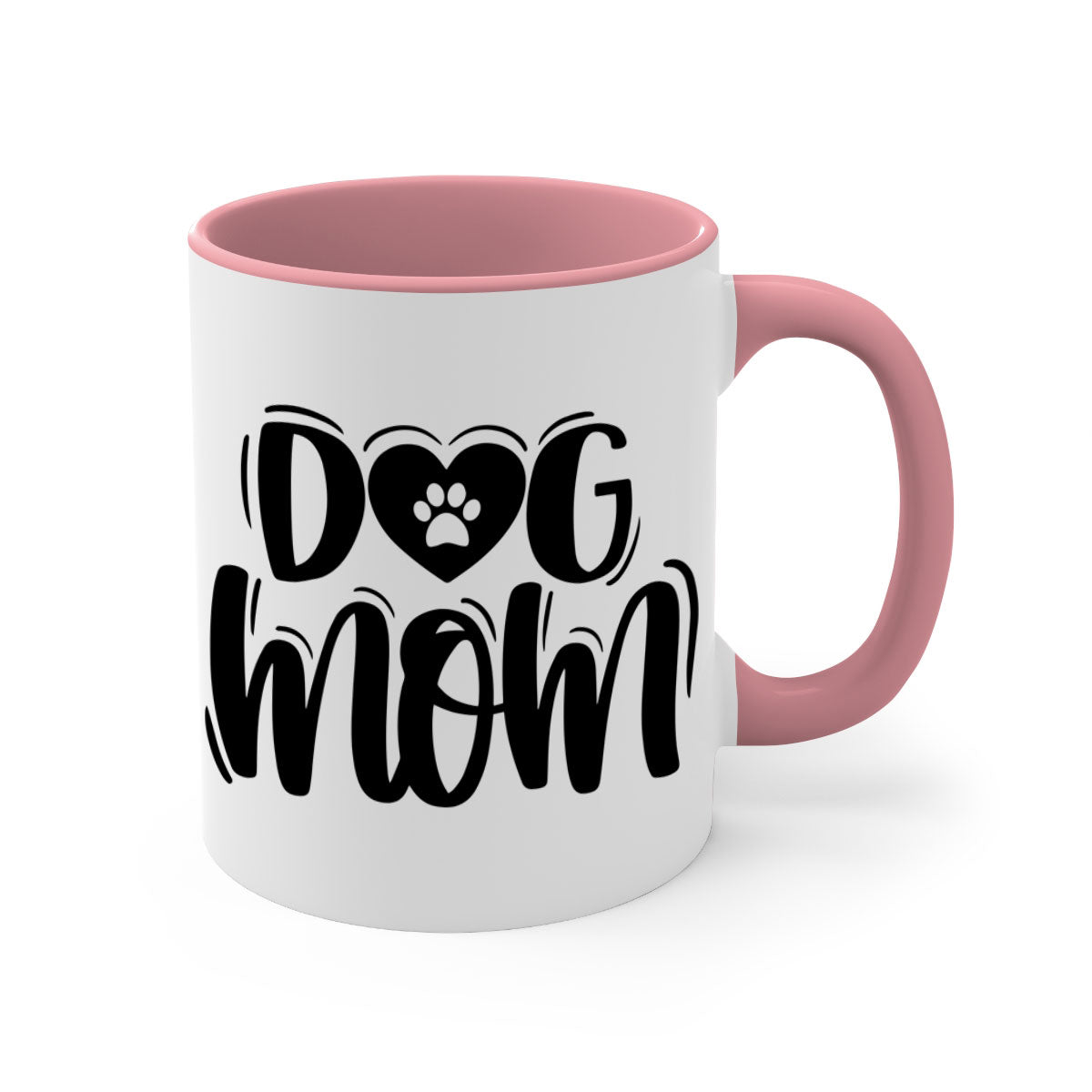 Dog Mom Style 26# Mug in five color options with glossy finish and easy-grip handle.