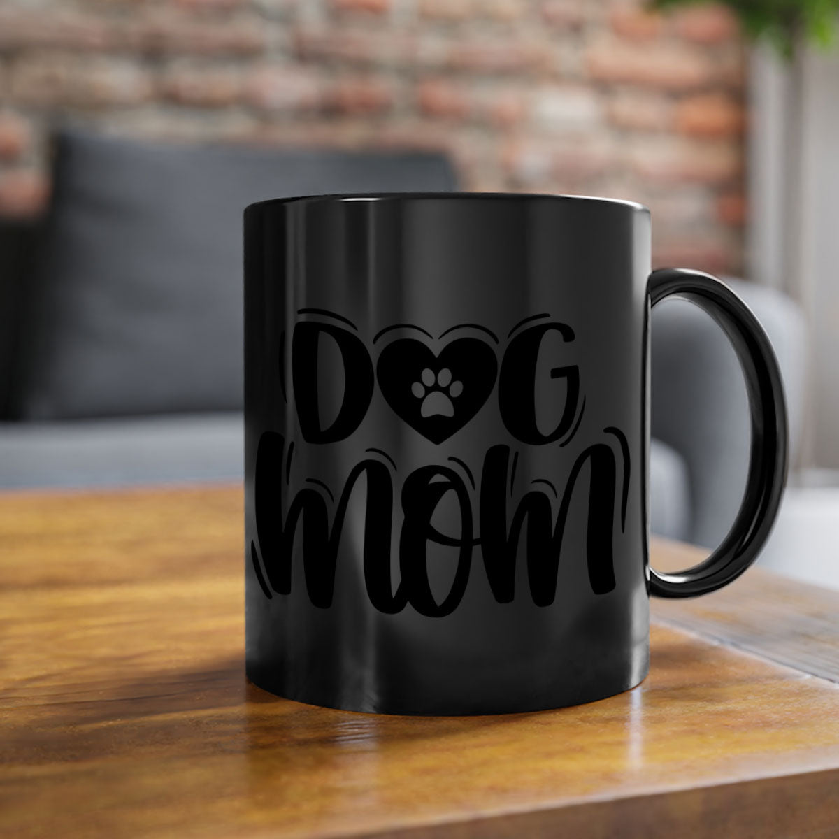 Dog Mom Style 26# Mug in five color options with glossy finish and easy-grip handle.