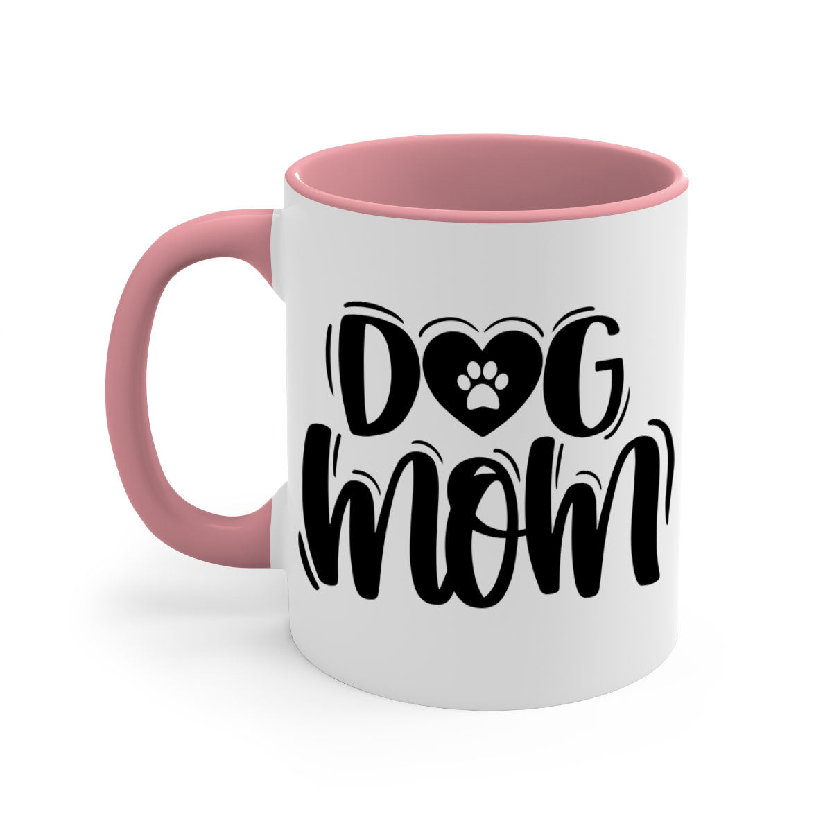 Dog Mom Style 26# Mug in five color options with glossy finish and easy-grip handle.