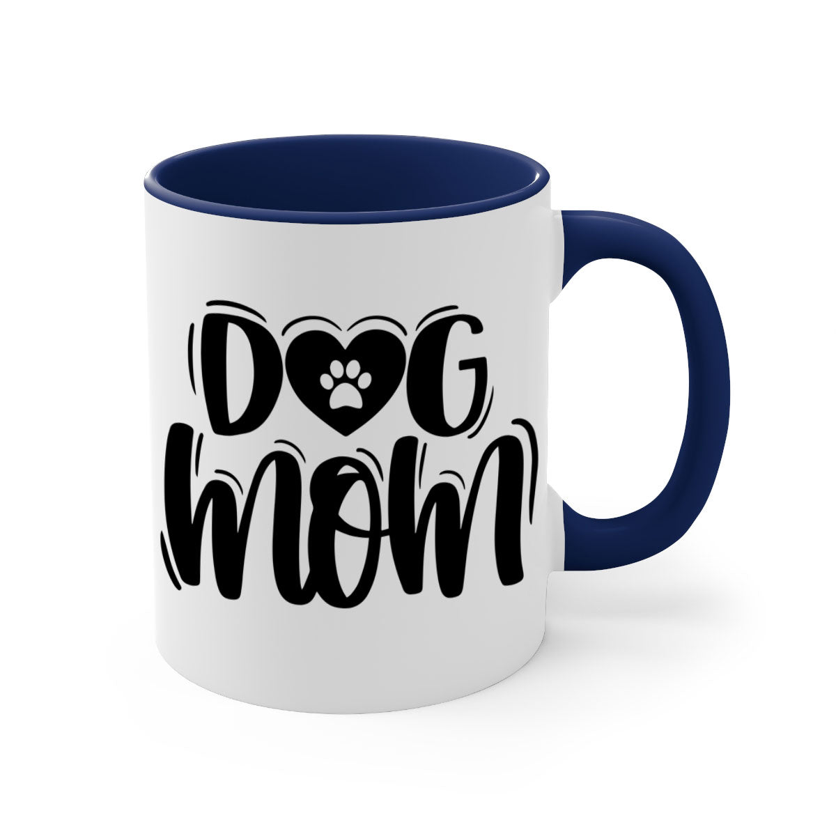 Dog Mom Style 26# Mug in five color options with glossy finish and easy-grip handle.