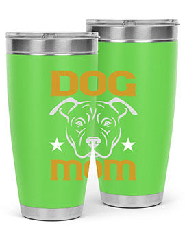 Dog Mom Style 46# Tumbler in stainless steel with a stylish design, perfect for dog lovers.