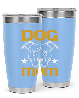 Dog Mom Style 46# Tumbler in stainless steel with a stylish design, perfect for dog lovers.
