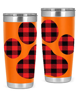 Dog Paw Style 94# Tumbler featuring a unique dog paw design, made from double wall vacuum stainless steel with a drink-thru lid.