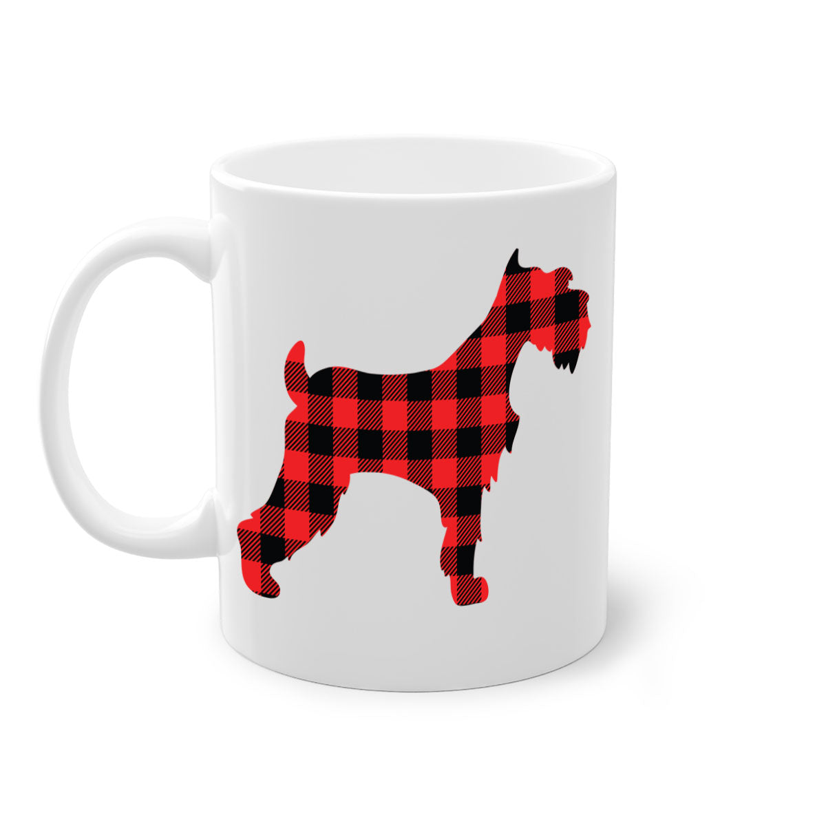 Dog Style 110# Mug featuring a glossy finish with a colored handle and interior, available in multiple colors and sizes.