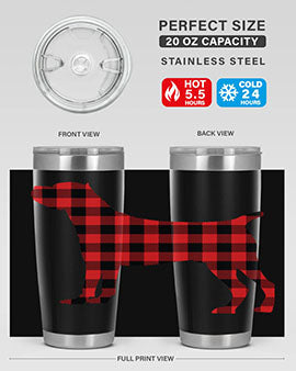 Dog Style 104# 20oz Tumbler made of stainless steel with a copper lining, featuring a press-in drink-thru lid, ideal for hot and cold beverages.