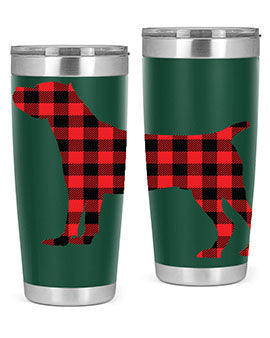 Dog Style 104# 20oz Tumbler made of stainless steel with a copper lining, featuring a press-in drink-thru lid, ideal for hot and cold beverages.