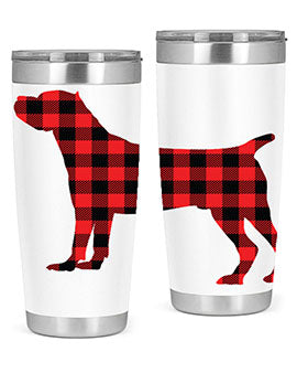 Dog Style 104# 20oz Tumbler made of stainless steel with a copper lining, featuring a press-in drink-thru lid, ideal for hot and cold beverages.