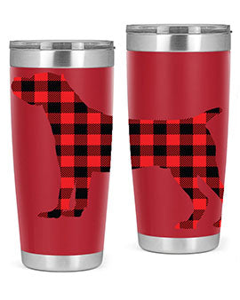Dog Style 104# 20oz Tumbler made of stainless steel with a copper lining, featuring a press-in drink-thru lid, ideal for hot and cold beverages.