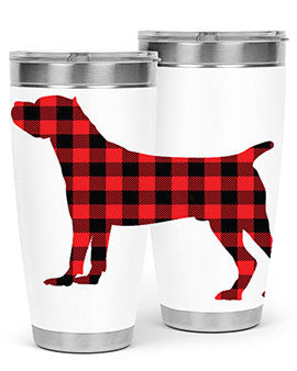Dog Style 104# 20oz Tumbler made of stainless steel with a copper lining, featuring a press-in drink-thru lid, ideal for hot and cold beverages.