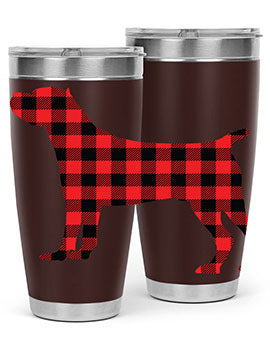 Dog Style 104# 20oz Tumbler made of stainless steel with a copper lining, featuring a press-in drink-thru lid, ideal for hot and cold beverages.