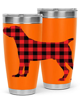 Dog Style 104# 20oz Tumbler made of stainless steel with a copper lining, featuring a press-in drink-thru lid, ideal for hot and cold beverages.
