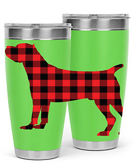 Dog Style 104# 20oz Tumbler made of stainless steel with a copper lining, featuring a press-in drink-thru lid, ideal for hot and cold beverages.