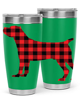 Dog Style 104# 20oz Tumbler made of stainless steel with a copper lining, featuring a press-in drink-thru lid, ideal for hot and cold beverages.
