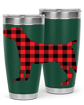 Dog Style 104# 20oz Tumbler made of stainless steel with a copper lining, featuring a press-in drink-thru lid, ideal for hot and cold beverages.