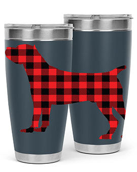 Dog Style 104# 20oz Tumbler made of stainless steel with a copper lining, featuring a press-in drink-thru lid, ideal for hot and cold beverages.
