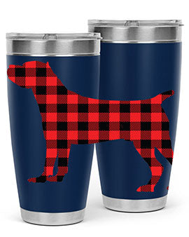 Dog Style 104# 20oz Tumbler made of stainless steel with a copper lining, featuring a press-in drink-thru lid, ideal for hot and cold beverages.