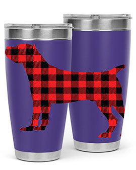 Dog Style 104# 20oz Tumbler made of stainless steel with a copper lining, featuring a press-in drink-thru lid, ideal for hot and cold beverages.