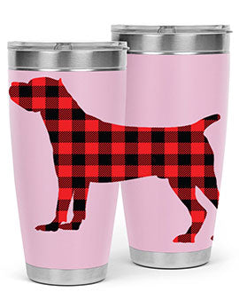 Dog Style 104# 20oz Tumbler made of stainless steel with a copper lining, featuring a press-in drink-thru lid, ideal for hot and cold beverages.