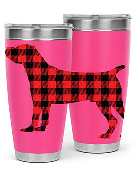 Dog Style 104# 20oz Tumbler made of stainless steel with a copper lining, featuring a press-in drink-thru lid, ideal for hot and cold beverages.