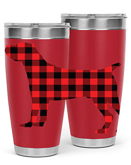 Dog Style 104# 20oz Tumbler made of stainless steel with a copper lining, featuring a press-in drink-thru lid, ideal for hot and cold beverages.