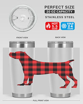 Dog Style 104# 20oz Tumbler made of stainless steel with a copper lining, featuring a press-in drink-thru lid, ideal for hot and cold beverages.
