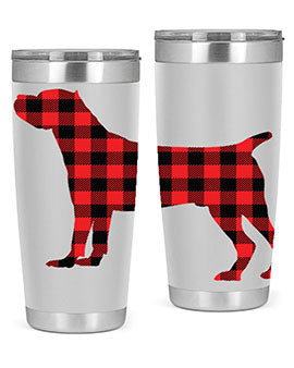 Dog Style 104# 20oz Tumbler made of stainless steel with a copper lining, featuring a press-in drink-thru lid, ideal for hot and cold beverages.