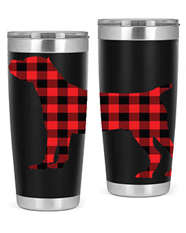Dog Style 104# 20oz Tumbler made of stainless steel with a copper lining, featuring a press-in drink-thru lid, ideal for hot and cold beverages.