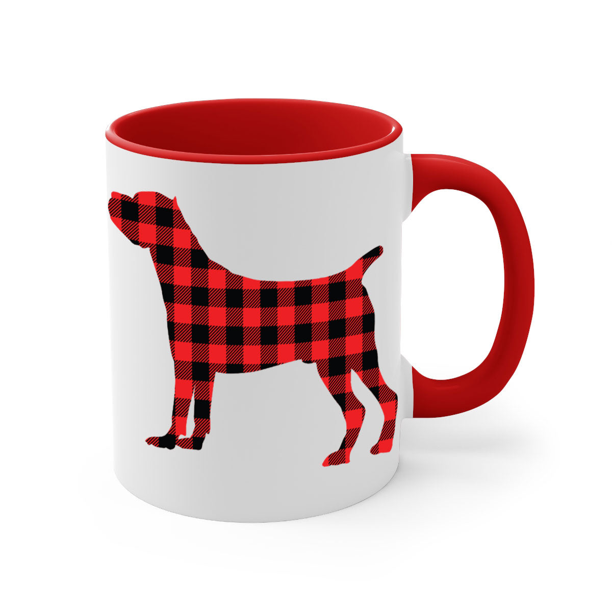 Dog Style 104# Mug featuring a glossy finish with a colored handle and interior, available in five vibrant colors.