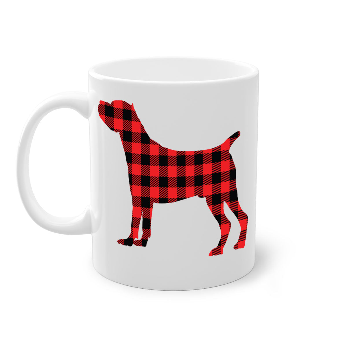 Dog Style 104# Mug featuring a glossy finish with a colored handle and interior, available in five vibrant colors.