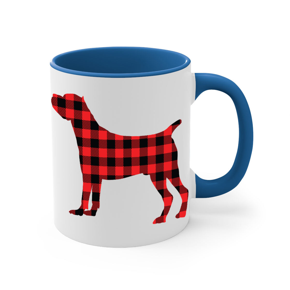 Dog Style 104# Mug featuring a glossy finish with a colored handle and interior, available in five vibrant colors.