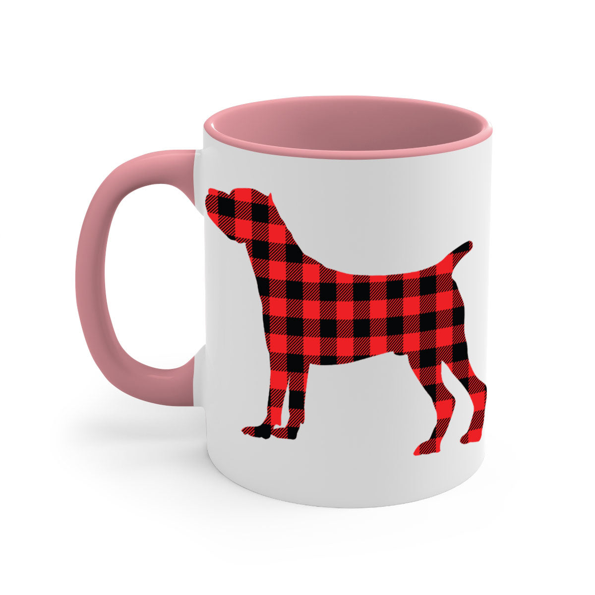 Dog Style 104# Mug featuring a glossy finish with a colored handle and interior, available in five vibrant colors.