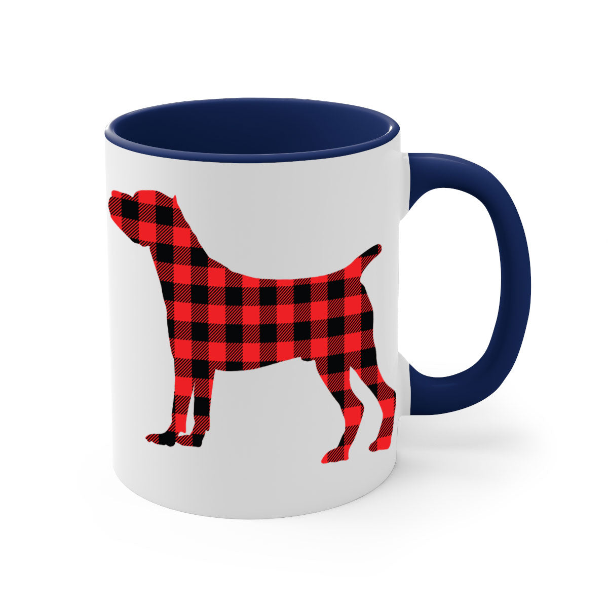 Dog Style 104# Mug featuring a glossy finish with a colored handle and interior, available in five vibrant colors.