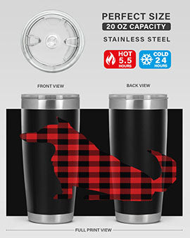 Dog Style 105# 20oz tumbler featuring double wall vacuum insulation and a drink-thru lid, perfect for hot and cold beverages.