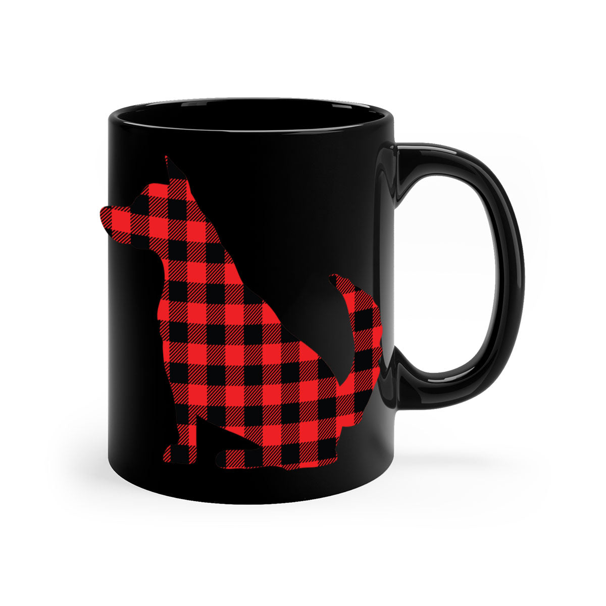 Dog Style 105# Mug featuring a glossy finish with a colored handle and interior, available in multiple colors and sizes.