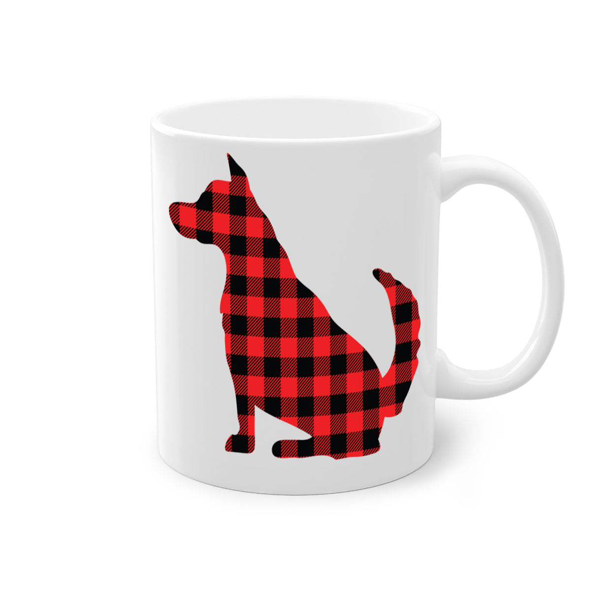 Dog Style 105# Mug featuring a glossy finish with a colored handle and interior, available in multiple colors and sizes.
