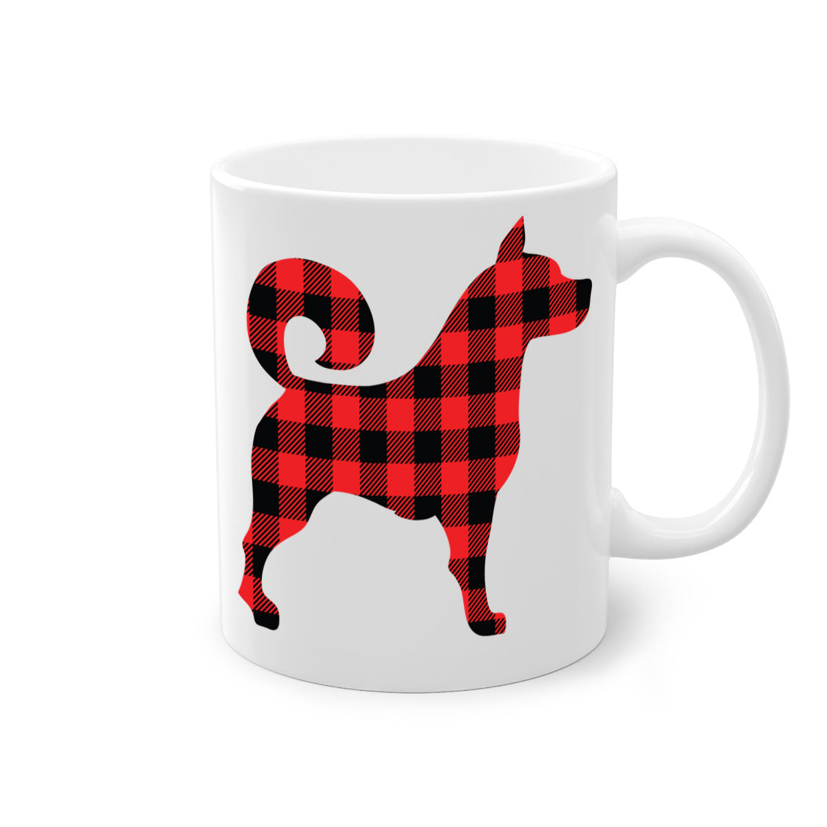 Dog Style 109# Mug featuring a glossy finish with a colored handle and interior, available in multiple colors and sizes.