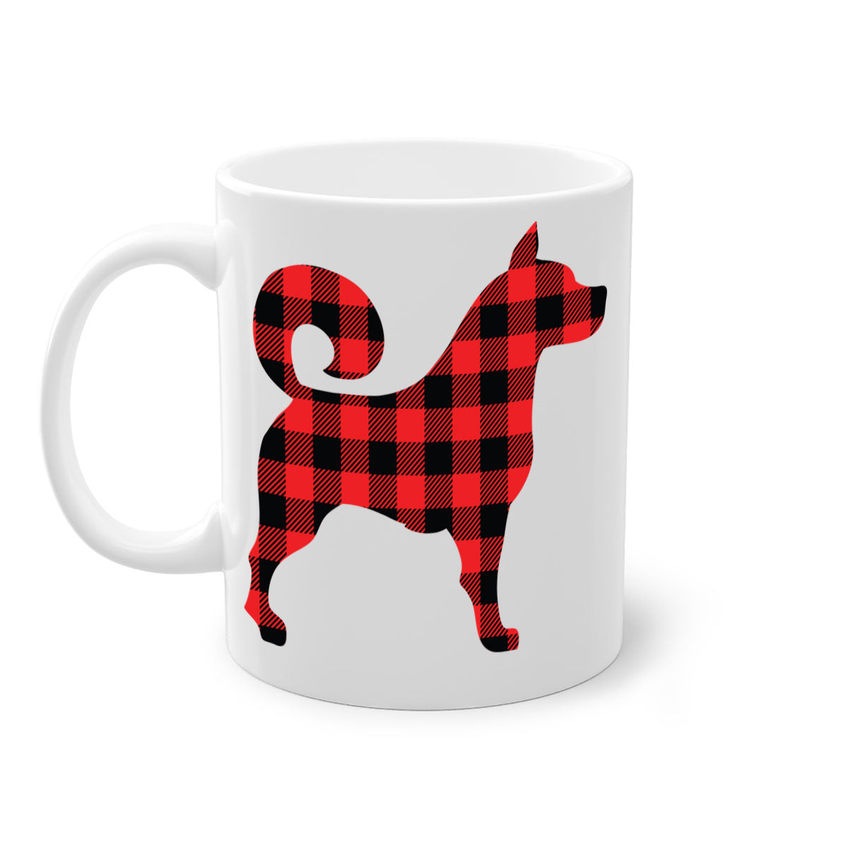 Dog Style 109# Mug featuring a glossy finish with a colored handle and interior, available in multiple colors and sizes.