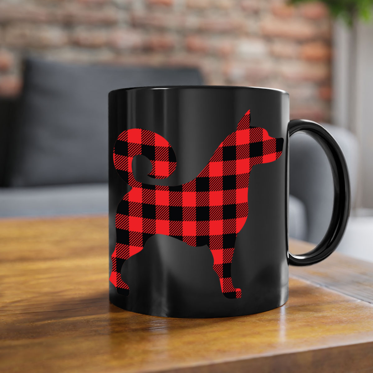 Dog Style 109# Mug featuring a glossy finish with a colored handle and interior, available in multiple colors and sizes.
