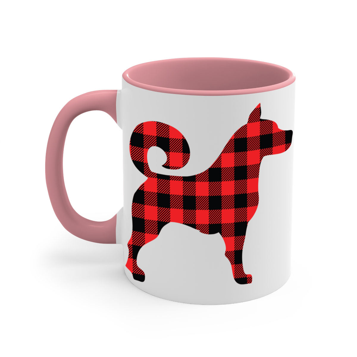 Dog Style 109# Mug featuring a glossy finish with a colored handle and interior, available in multiple colors and sizes.
