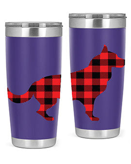 Dog Style 120# Tumbler in stainless steel with vibrant dog-themed design, showcasing its double wall vacuum insulation.