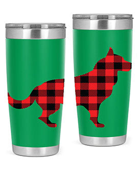 Dog Style 120# Tumbler in stainless steel with vibrant dog-themed design, showcasing its double wall vacuum insulation.