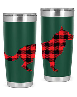 Dog Style 120# Tumbler in stainless steel with vibrant dog-themed design, showcasing its double wall vacuum insulation.