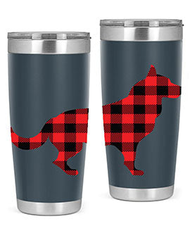 Dog Style 120# Tumbler in stainless steel with vibrant dog-themed design, showcasing its double wall vacuum insulation.