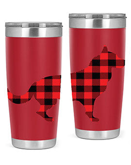 Dog Style 120# Tumbler in stainless steel with vibrant dog-themed design, showcasing its double wall vacuum insulation.