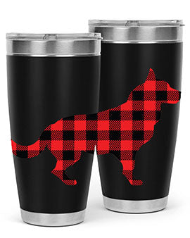 Dog Style 120# Tumbler in stainless steel with vibrant dog-themed design, showcasing its double wall vacuum insulation.