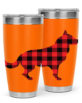 Dog Style 120# Tumbler in stainless steel with vibrant dog-themed design, showcasing its double wall vacuum insulation.