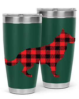 Dog Style 120# Tumbler in stainless steel with vibrant dog-themed design, showcasing its double wall vacuum insulation.